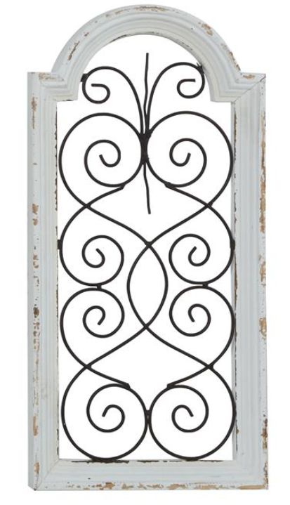 Deco Marche Scroll Arched Window Wall Art Panel-0