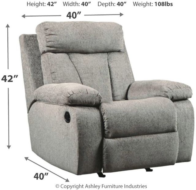 Signature Design by Ashley® Mitchiner Fog Rocker Recliner-2