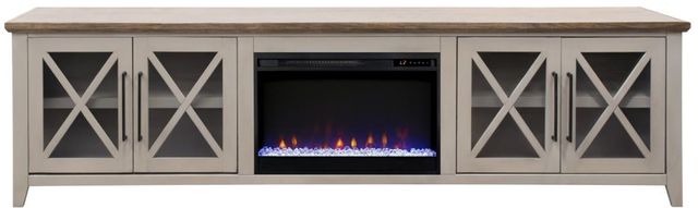 Legends Home Ithaca Bourbon/Sandstone 96" Fireplace Console-3
