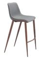 Zuo® Modern Magnus Slate Gray/Walnut Barstool-0