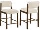 Coaster® Kehoe 2-Piece Cream/Walnut Counter Stool Set-0