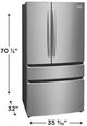 Frigidaire Gallery® 36" 22.1 Cu. Ft. Smudge-Proof® Stainless Steel Counter Depth French Door Refrigerator-3