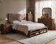 International Furniture Direct Praga Brown-Red King Storage Platform Bed Footboard with rails-3