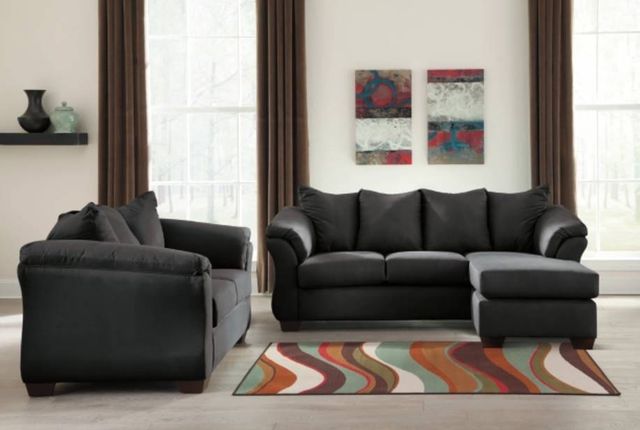 Signature Design by Ashley® Darcy 2-Piece Black Living Room Set-3