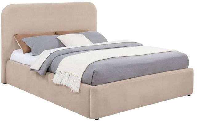 Coaster® Anders Beige Eastern King Upholstered Lift Platform Storage Bed-3