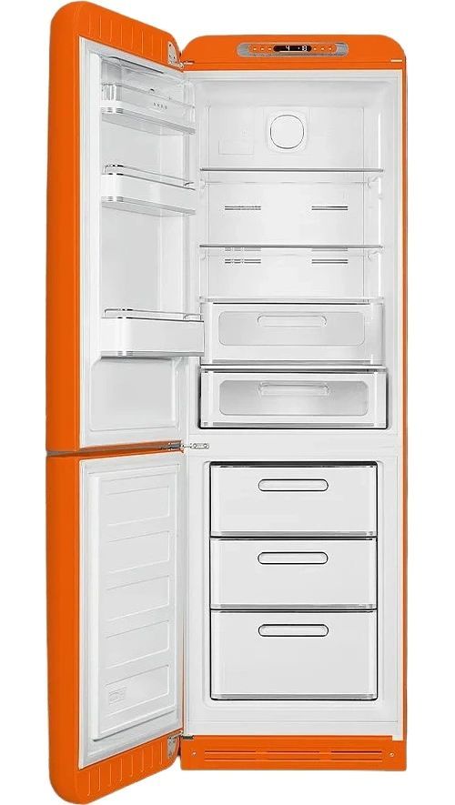 Smeg 50's Retro Style Aesthetic 11.7 Cu. Ft. Orange Bottom Freezer Refrigerator-1