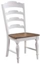 Winners Only® Augusta Rustic Brown/White Ladder Back Side Chair-0