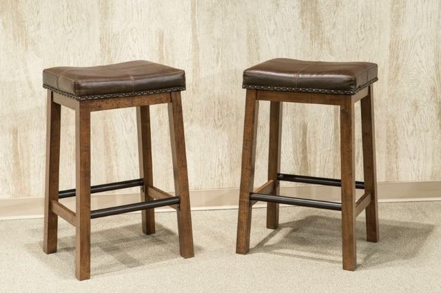 Intercon Taos Canyon Brown Backless Barstool-1