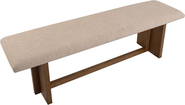 Magnussen Home® Marcel Beige/Harvest Brown Bench with Upholstered Seat-4
