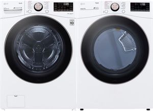 LG White Front Load Laundry Pair