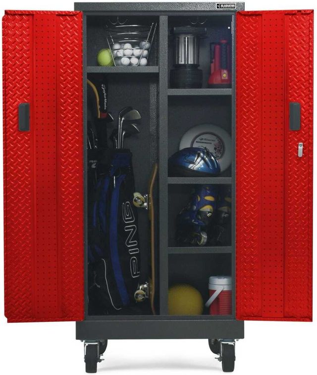Gladiator® Premier 30" Red Tread Pre-Assembled Tall Gearlocker-1