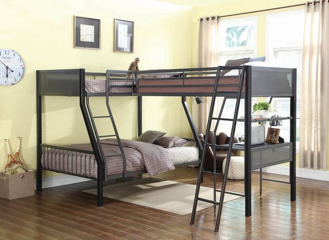 Coaster® Meyers Black & Gunmetal Twin Loft Add-On-1