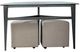 Liberty Furniture Capri 3-Piece Espresso/Taupe Sofa Table and Ottoman Set-4