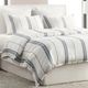 Classic Home Jayson 3-Piece Blue Stripe Cotton/Linen King Sheet Set-2