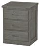 Crate Designs™ Furniture Graphite 30" Tall Nightstand with Lacquer Finish Top Only-0