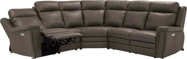 Palliser® Furniture Customizable Asher 5-Piece Power Reclining Curved Sectional with Headrest and Lumbar-1