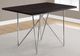 Monarch Specialties Inc. Espresso Top Dining Table with Chrome Base-1