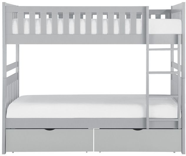 Homelegance® Orion Gray Youth Twin/Twin Storage Bunk Bed-0