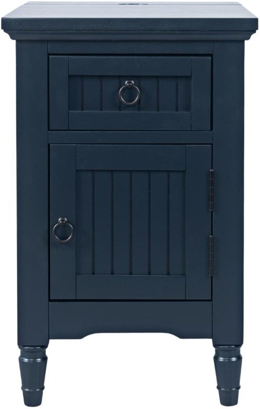 Jofran Inc. Westport Navy Power Chairside Table-2