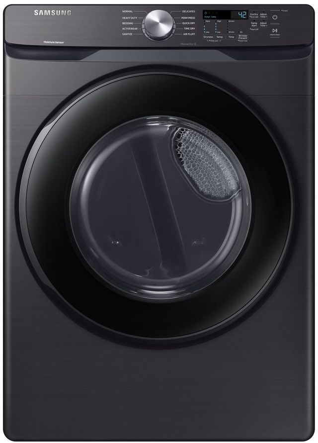 Samsung 7.5 Cu. Ft. Brushed Black Front Load Gas Dryer-0