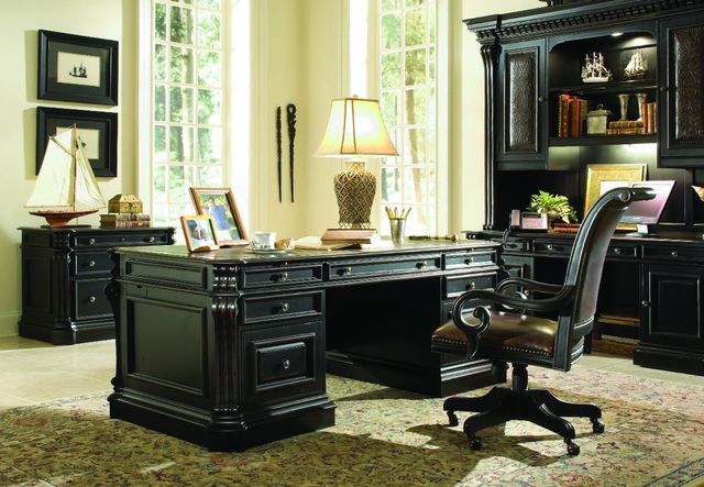 Hooker® Furniture Telluride Black Tilt Swivel Chair-1