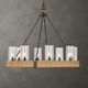 Uttermost® Palm Royal Antique Maize/Matte Black 8-Light Indoor-Outdoor Chandelier-2