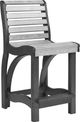 C R Plastics St. Tropez Slate and Light Grey Counter Stool-0