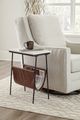 Signature Design by Ashley® Etanbury White Accent Table with Black Metal Legs-5