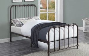 Mazin Furniture Bethany Dark Bronze Twin Youth Bed-2