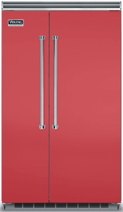 Viking® 5 Series 48 in. 29.1 Cu. Ft. San Marzano Red Built In Side-by-Side Refrigerator-0