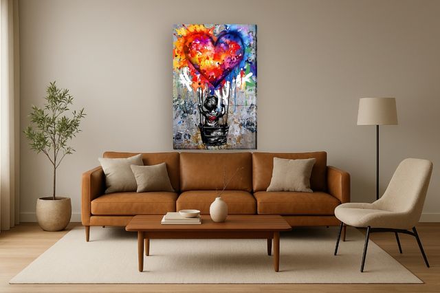 Classy Living Expressive Fly with Love Wall Art-1