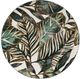 A & B Home Black/Green Plastic Botanical Print Charger Plate-0