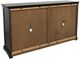 Jofran Inc. Archdale Black 4-Door Gothic Arch Accent Cabinet-4