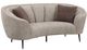 Coaster® Ellorie Beige Upholstered Channel Back Curved Loveseat-1