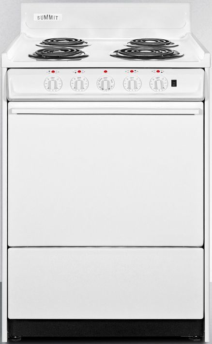 Summit® 24" White Freestanding Electric Range-0