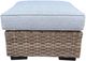 Plank & Hide Julian Brown Aluminum/Fabric/Wicker Outdoor Ottoman-0