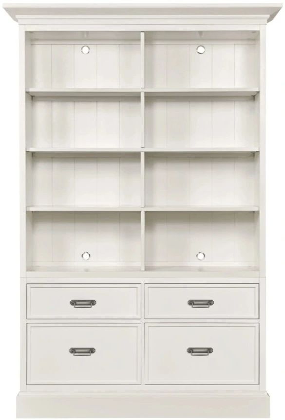 Hammary® Structures White Double Storage Bookcase-0