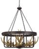 Cal® Lighting & Accessories Angelo Dark Brown/Dark Yellow Chandelier-0