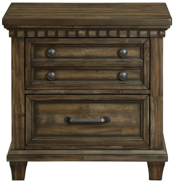 Elements International McCoy Charcoal Nightstand-1