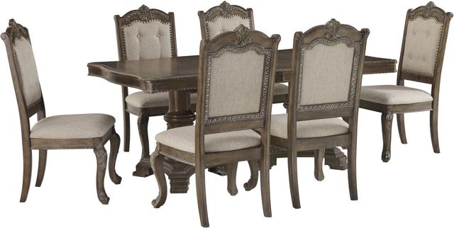 Signature Design by Ashley® Charmond Brown Upholstered Dining Side Chair-1