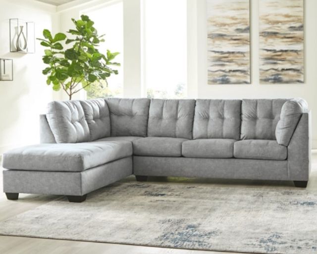 Benchcraft® Falkirk 2-Piece Steel Left-Arm Facing Sofa Sectional and Chaise-2