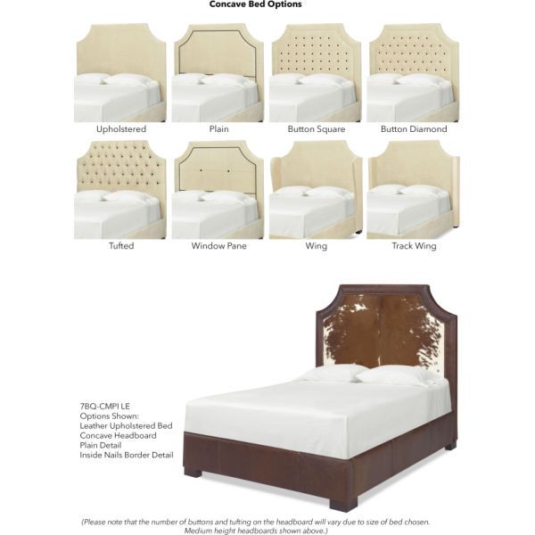 Parker Southern Dream Creations Beige Concave Upholstered Bed with Footboard-1