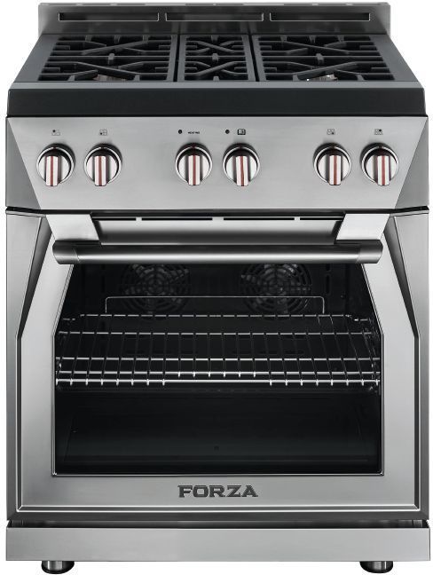 Forza™ 30" Stainless Steel Pro Style Natural Gas Range-0