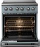 Viking® 5 Series 30" Novembery Sky Pro Style Electric Range with Polished Chrome Trim-1