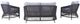 Signature Design by Ashley® Bodega Island 4-Piece Black/Gray Aluminum/Fabric Outdoor Conversation Set-2