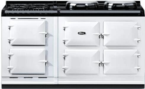 AGA™ eR7 160 Classic Cast Iron 63" White Pro Style Dual Fuel Range-0