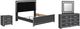 Signature Design by Ashley® Zuraleus 4-Piece Black Upholstered King Panel Bedroom Set-0
