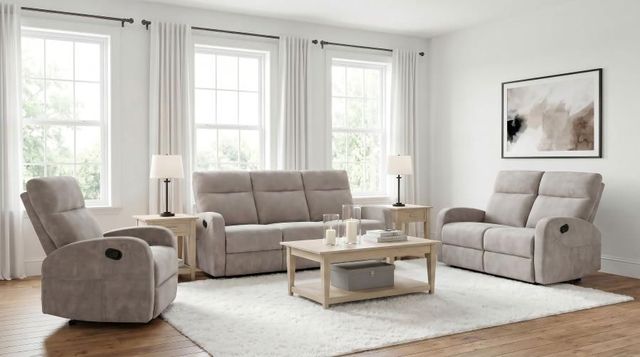 Coaster® Hamilton 3-Piece Sand Manual Reclining Sofa Set-2