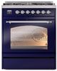 Ilve® Nostalgie II Series 30" Midnight Blue Pro Style Dual Fuel Range-2