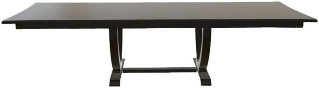 Mavin Customizable 38" x 84" Concave Extendable Dining Table with 18" Leaf-1